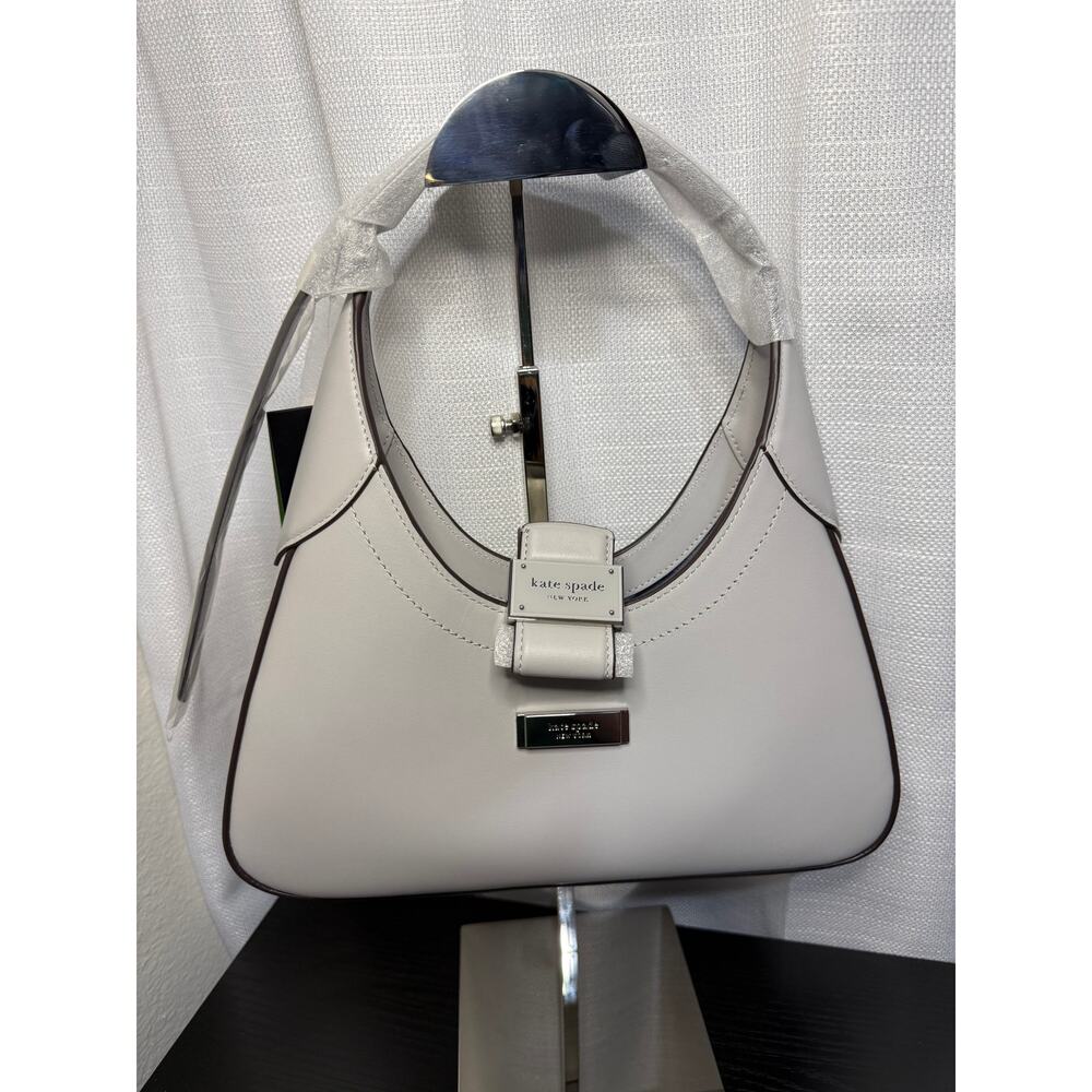 Kate Spade Nouveau Small Shoulder Bag — Gray Pebbled Leather NWT